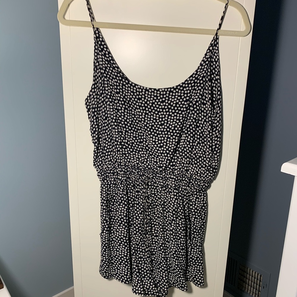 Tank Floral Romper - Navy & White | Size Small - Picture 5 of 10